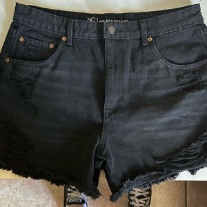 Distressed Jean shorts